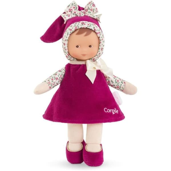 Doudou - COROLLE - Miss Rose Grenadine - 25 cm - vaniljdoft - från födseln