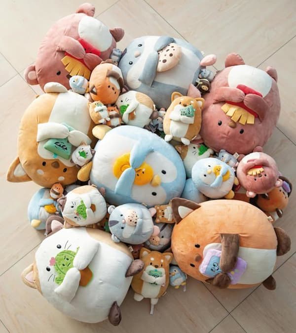 Peluche - Nici - Hamster Shai - 16 cm - Grå - Samling Super Mochi