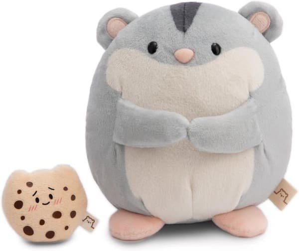 Peluche - Nici - Hamster Shai - 16 cm - Grå - Samling Super Mochi