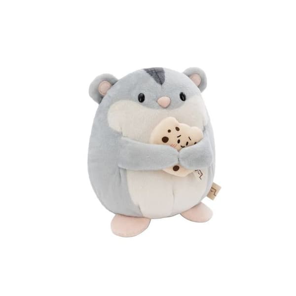 Peluche - Nici - Hamster Shai - 16 cm - Grå - Samling Super Mochi
