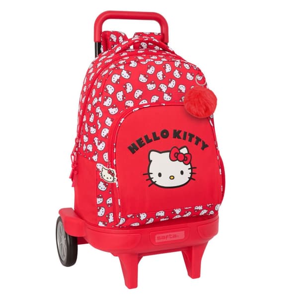 Skolryggsäck Hello Kitty Iconic Vit Röd 33 x 45 x 22 cm