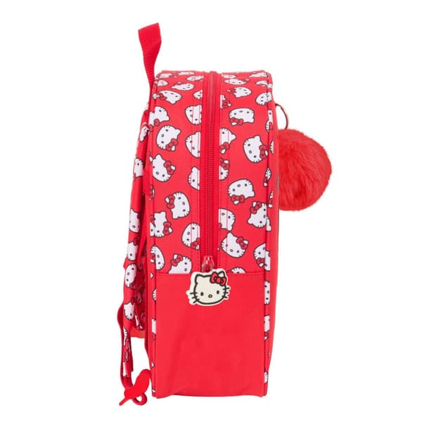 Skolryggsäck Hello Kitty Iconic Vit Röd 22 x 27 x 10 cm