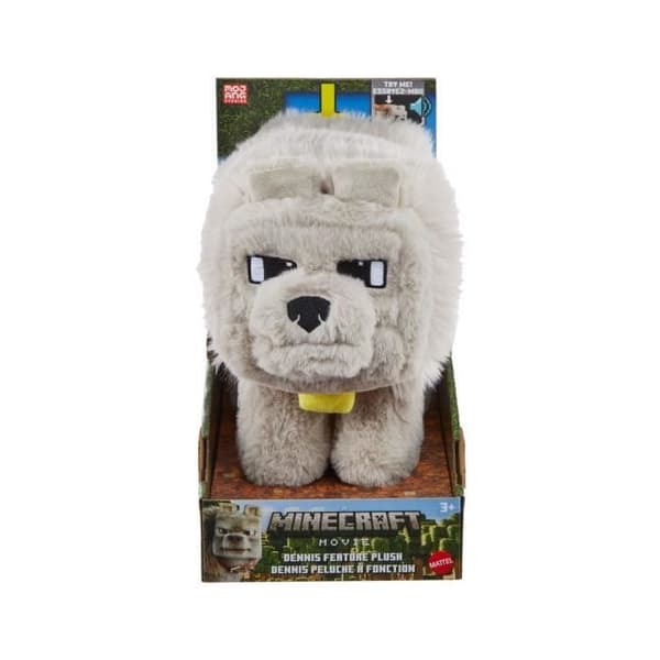 Mattel - Minecraft, filmen - Ljudplush Dennis vargen 20 cm