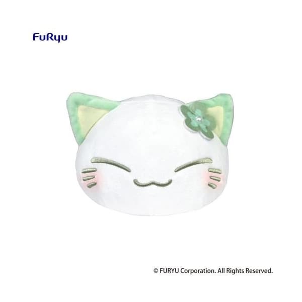 Furyu - Nemuneko Katt - Grön Plush 18 cm