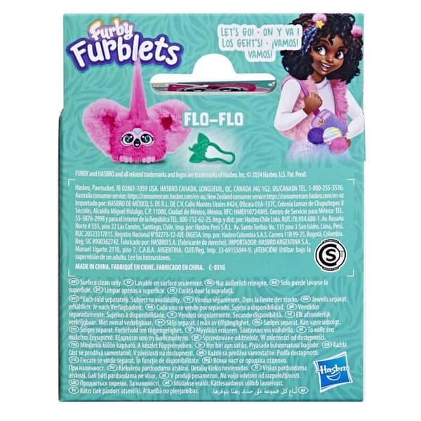 Furby Furblets Flo-Flo, Mini elektronisk mjukisdjur för tjejer och killar, över 45 ljud, från 6 år, Hasbro