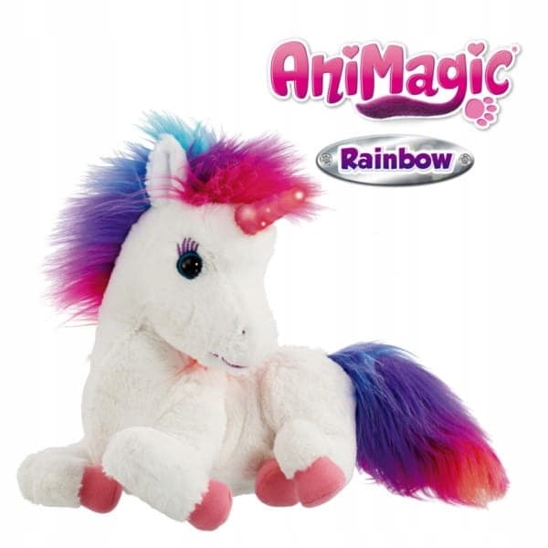 Animagic Rainbow Min Glödande Enhörningsmaskot
