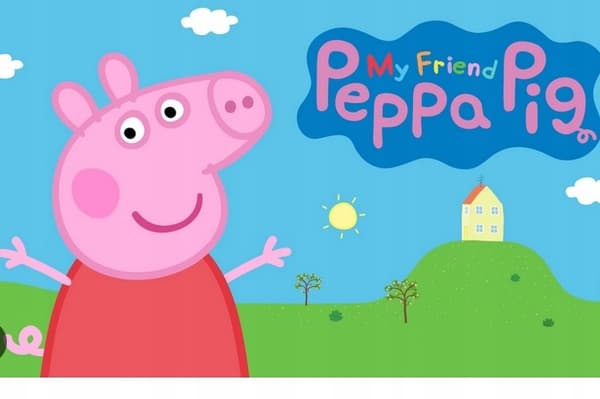 Plyschgosedjur George Pig stor gosedjur 50 cm
