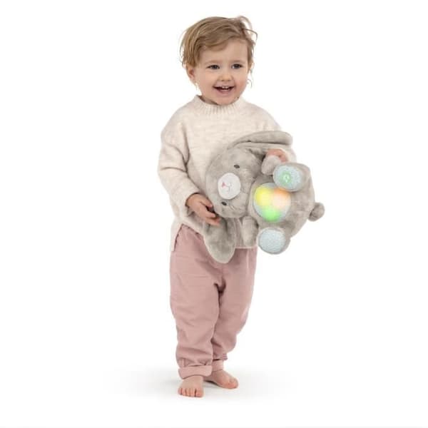 INGENUITY Doudou baby rabbit Sylvi, mjukisdjur, lugnande melodier och vibrationer, ljus, nyföddpresent