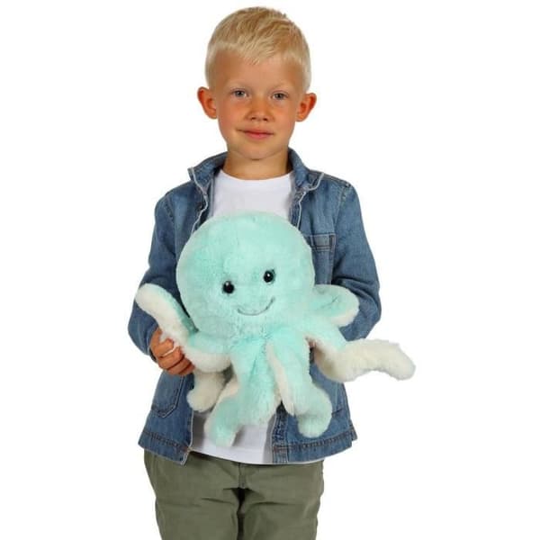 Octopus plyschleksak - GIPSY TOYS - Blå, 32 cm
