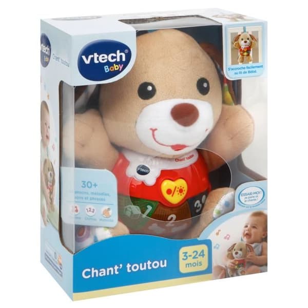 VTECH BABY - Interaktiv mjukleksak för barn - Chant'toutou Brun