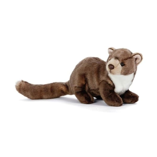 Plyschleksak - LEVANDE NATUR - Tallmård - Brun - 25 cm - Inomhus