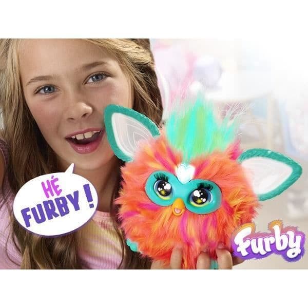 Coral Furby, 15 tillbehör, interaktiv plyschleksak för flickor och pojkar, röstaktiverad animatronik, från 6 år och uppåt