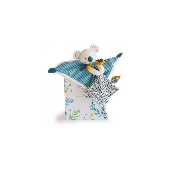 Koalatäcken - Platt - Blå - 25 cm - Yoca the Koala - Doudou et Compagnie