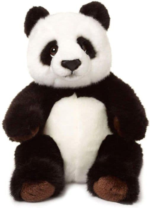 Plyschleksak - WWF - Sittande panda - 22 cm - För baby