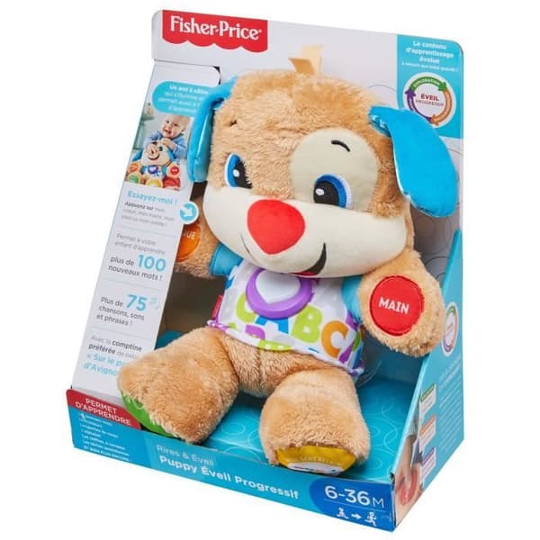 Fisher-Price - Ny interaktiv valp - Interaktiv plyschleksak - 6 månader och över FPM44