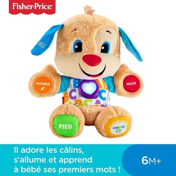 Fisher-Price - Ny interaktiv valp - Interaktiv plyschleksak - 6 månader och över FPM44
