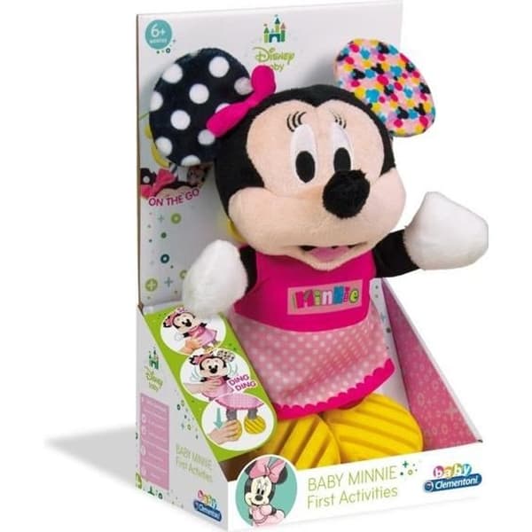 CLEMENTONI Disney Baby - Minnie First Activities Soft Toy - Early Learning Game