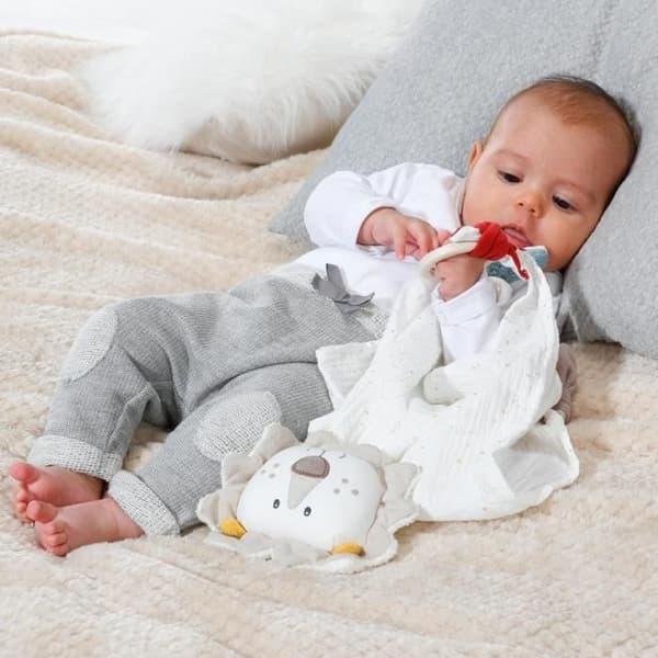 Täcken Lion Deluxe fehnNATUR - Fehn - 45 cm - Baby - Blandat - Gul