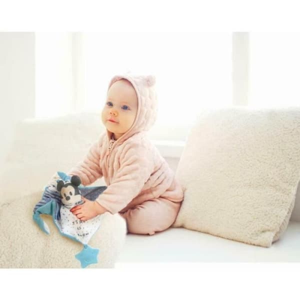 Doudou - Baby Mickey - Soft Swaddle - Stars and Moons - Tandsjukdomar - Stimulerar motoriska färdigheter - Säker