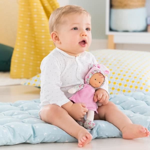 Mon Doudou COROLLE - Miss Rose Jardin en Fleurs - 25 cm - liten docka - vaniljdoft - från födseln