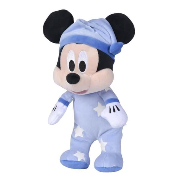 Peluche Disney Mickey Fosforescerande - 25 x 13 x 13 cm - Ljusavtryck - Blå