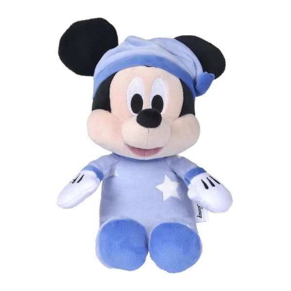 Peluche Disney Mickey Fosforescerande - 25 x 13 x 13 cm - Ljusavtryck - Blå