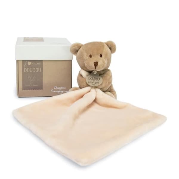 DOUDOU ET COMPAGNIE Bear näsduk - Doudou i blomlåda