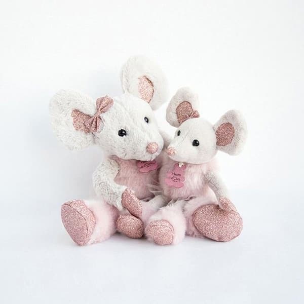 Plyschleksak - BEAR STORY - Stjärnmus - Beige - Tjej - 25 cm - Plysch