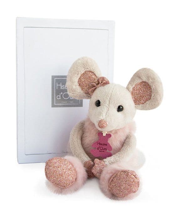 Plyschleksak - BEAR STORY - Stjärnmus - Beige - Tjej - 25 cm - Plysch