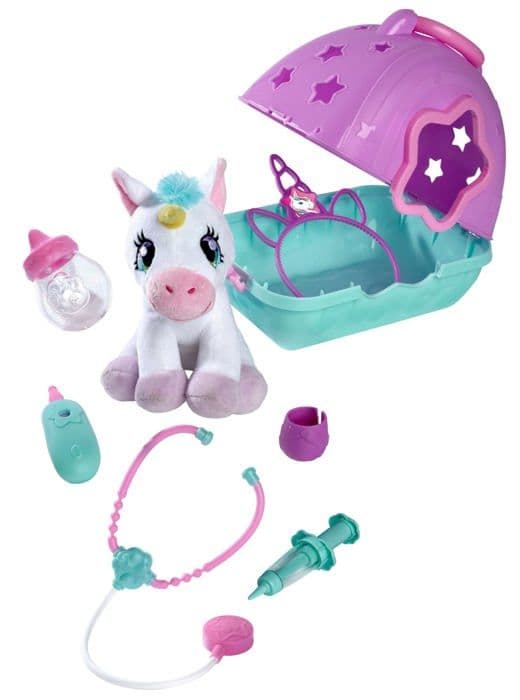 Simba plyschleksak - 105542140 - Doktor med plysch enhörning / 20 cm/resväska 23 x 20 cm att fälla ner / 3 år +,