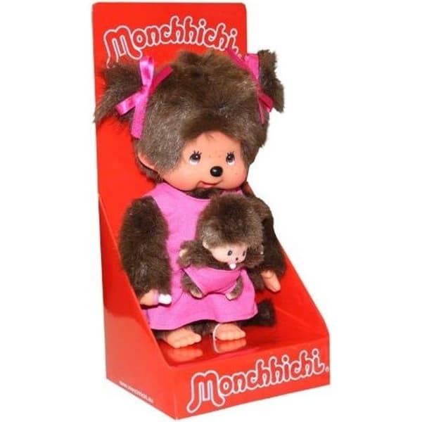 Docka - MONCHHICHI - Mamma och Baby Rosa - 20cm - Lämplig för barn från 3 år - Inredning