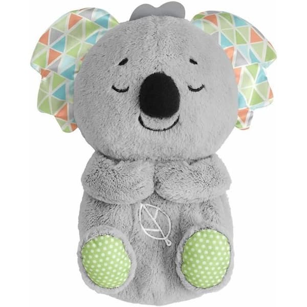 Fisher-Price My Koala Cuddles Good Night Lugnande babyplyschleksak med andningsrörelse, vitt brus, musik och ljus,