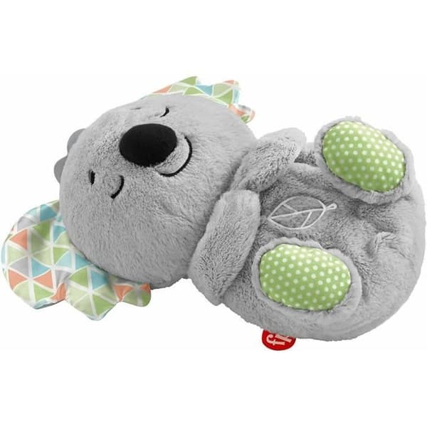 Fisher-Price My Koala Cuddles Good Night Lugnande babyplyschleksak med andningsrörelse, vitt brus, musik och ljus,