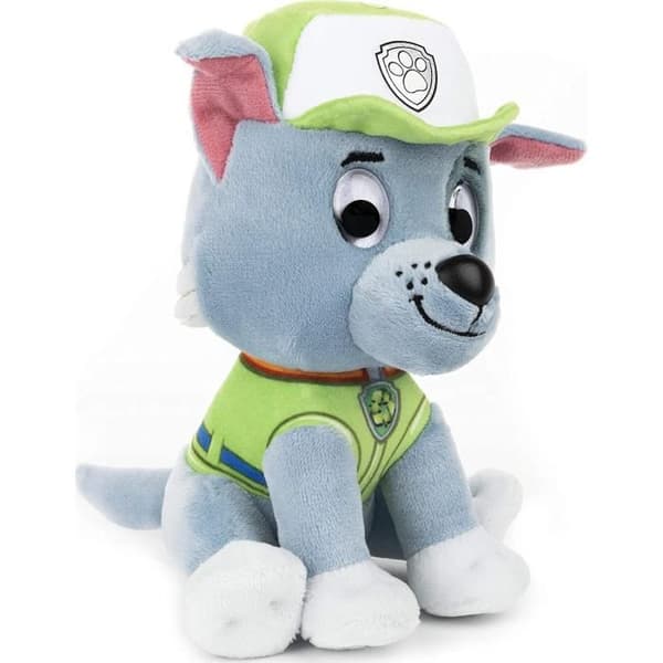 PAW PATROL - PLUSH 15 CM ROCKY Paw Patrol Gund - 6058442 - mjuk och tvättbar plyschleksak från 12 månader