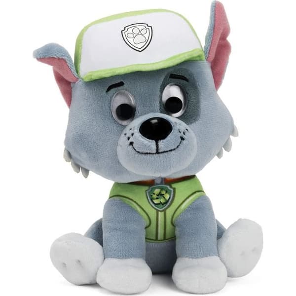 PAW PATROL - PLUSH 15 CM ROCKY Paw Patrol Gund - 6058442 - mjuk och tvättbar plyschleksak från 12 månader