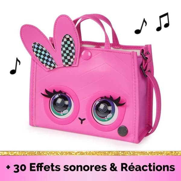 Purse Pets - Rabbit Tote Bag - Interaktiv väska (blinkar, sjunger...)