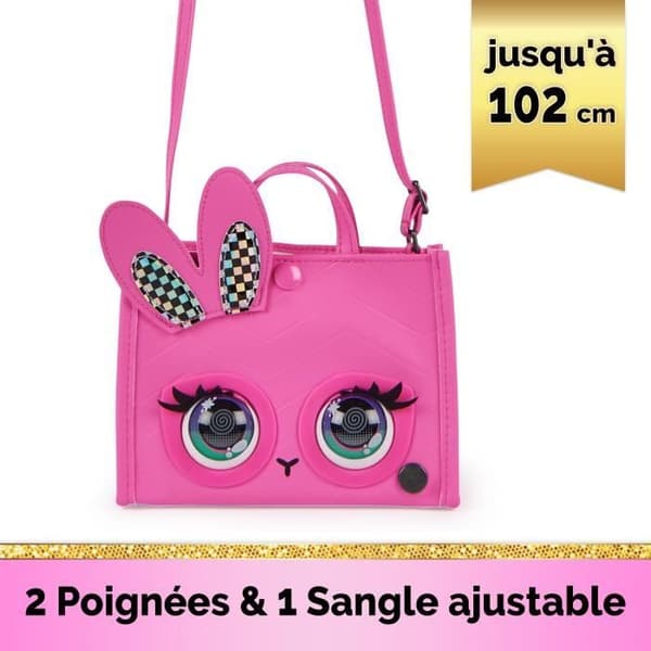 Purse Pets - Rabbit Tote Bag - Interaktiv väska (blinkar, sjunger...)