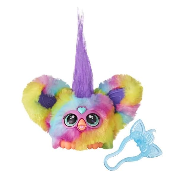Furby Furblets Ray-Vee Electro, mini elektronisk plyschleksak för flickor och pojkar från 6 år och uppåt