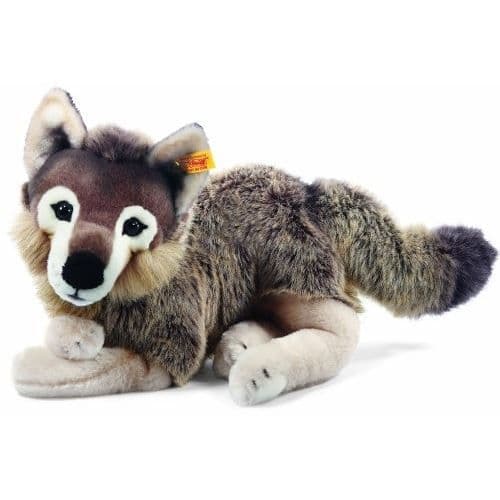 Plyschleksak - STEIFF - Snorry Dangling Wolf - Grått och vitt - Blandat - Från 3 år