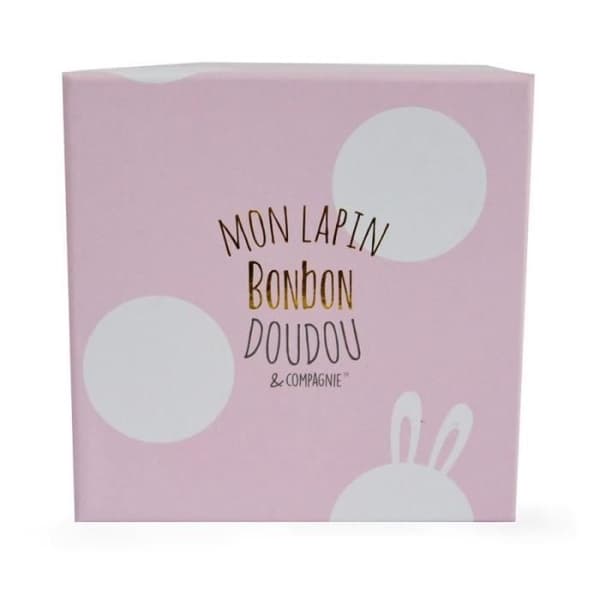 Candy Rabbit Plyschleksak - Doudou et Compagnie - Rosa 16cm - Mjuk och mjuk