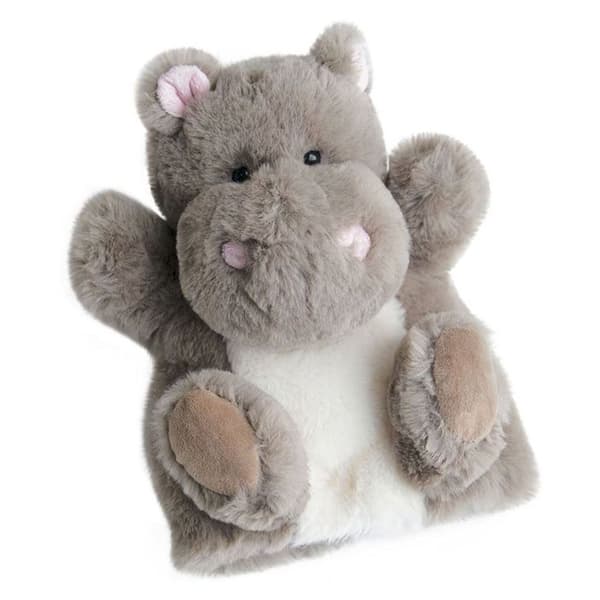 Hippo Puppet - Mjuk och Silkeslen - Barn - Blandad - Grå