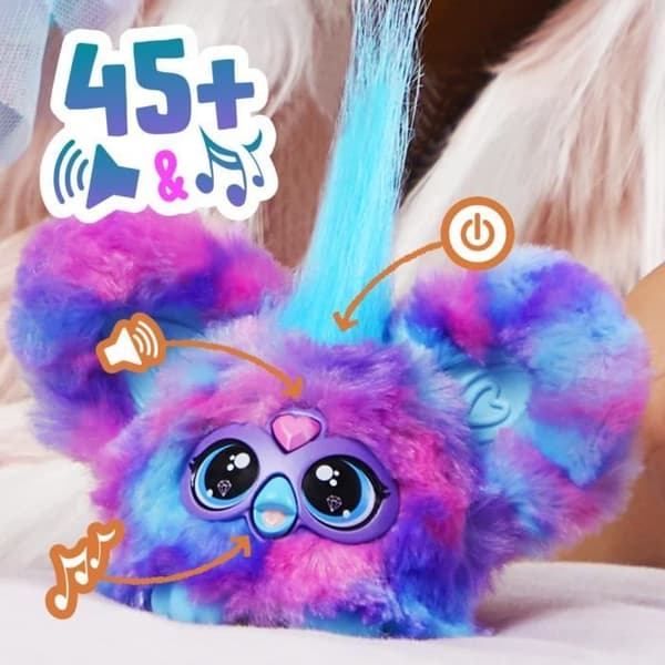 Furby Furblets Luv-Lee K-Pop, Mini Electronic Plysh Toy för flickor och pojkar, 45+ ljud, 6 år och uppåt, Hasbro