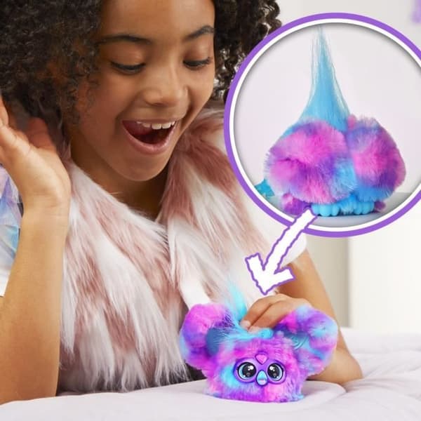 Furby Furblets Luv-Lee K-Pop, Mini Electronic Plysh Toy för flickor och pojkar, 45+ ljud, 6 år och uppåt, Hasbro