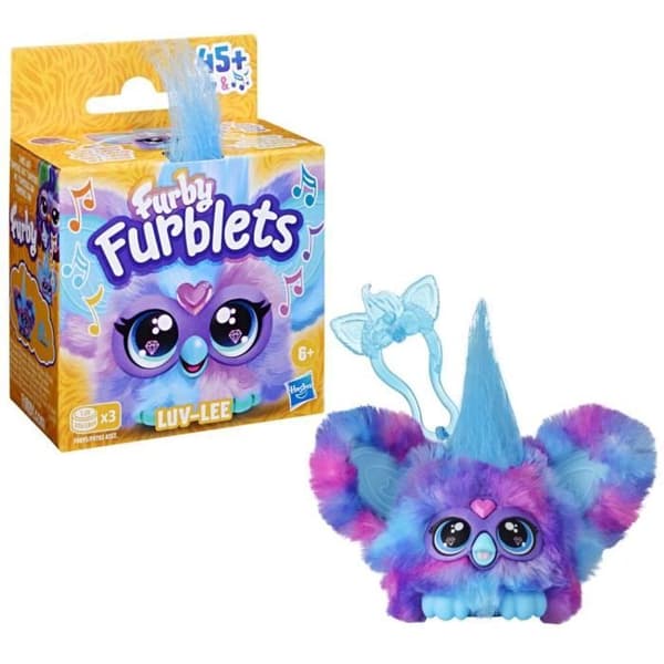 Furby Furblets Luv-Lee K-Pop, Mini Electronic Plysh Toy för flickor och pojkar, 45+ ljud, 6 år och uppåt, Hasbro