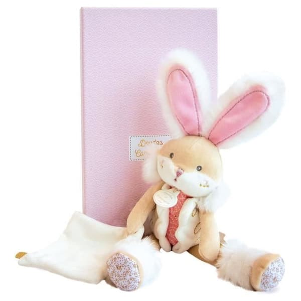 Doudou Pantin Rose - DOUDOU ET COMPAGNIE - Sockerkanin - Raffinerad och öm - Perfekt present från födseln