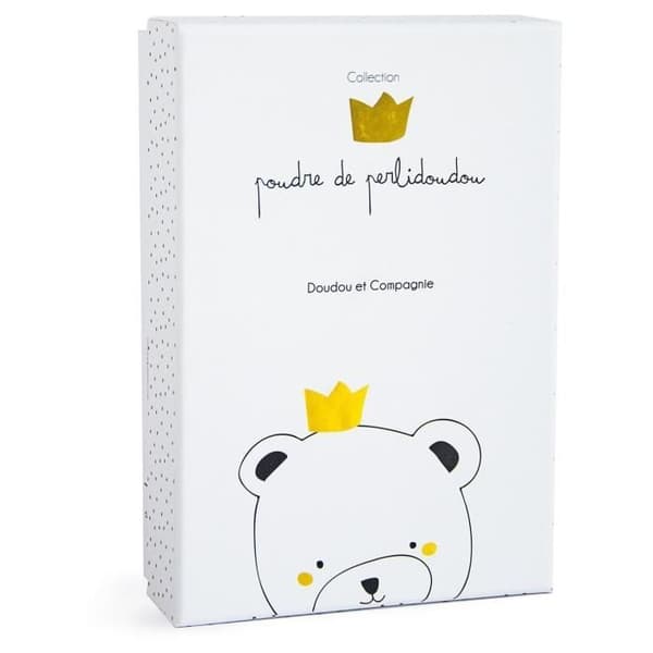 DOUDOU ET COMPAGNIE Ours petit roi - Gosleksak med nappklämma
