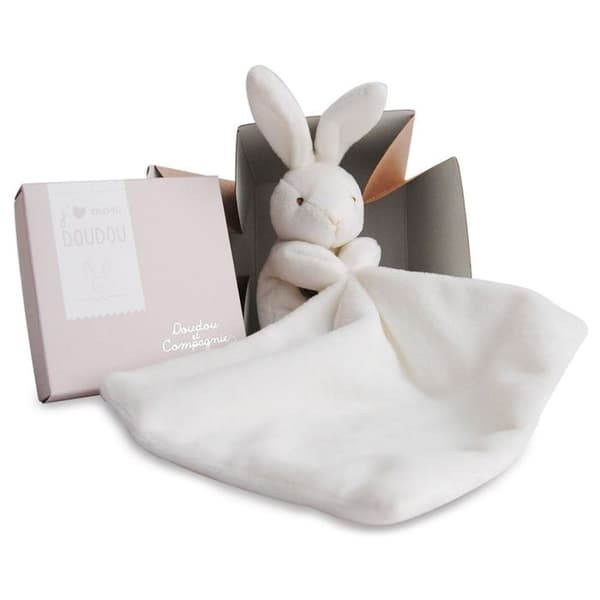 DOUDOU ET COMPAGNIE Kanin näsduk - Doudou i blomlåda