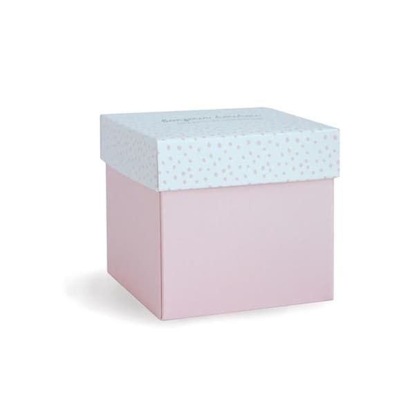 Doudou Kaninnäsduk - DOUDOU ET COMPAGNIE - Rosa - Flicka - Födelse - Plysch 10cm - Blommalåda