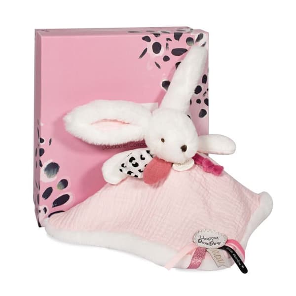 Doudou et Compagnie - Doudou Rabbit -25 cm - Vit/Rosa