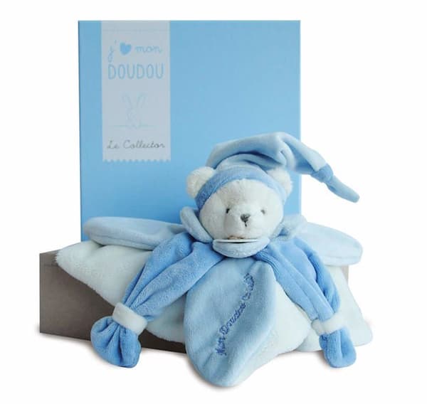 Doudou Collector blå björn 24 cm - Doudou et Compagnie